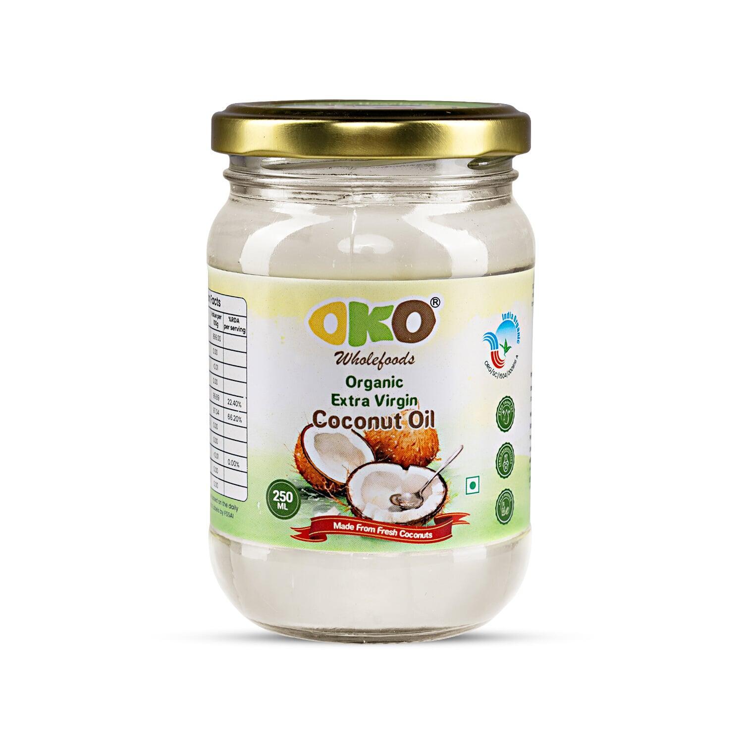 OKO Wholefoods Organic Extra Virgin Coconut Oil - Glass Bottle